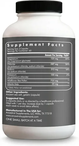 Miniatura 2 de Ancestral Supplements Minerales y electrolitos con magnesio, potasio, sodio, apoya la hidratación óptima, la salud inmunológica, el rendimiento