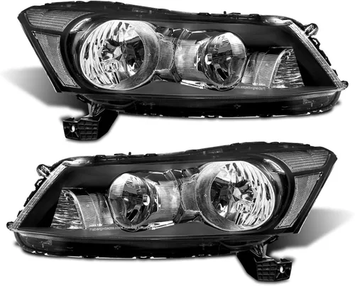 Miniatura 13 de Conjunto de faros delanteros Accord 2003 2004 2005 2006 2007 para Honda Accord 2003-2007 2/4dr lente transparente carcasa cromada con reflector