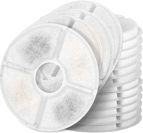 Miniatura 10 de Filtros de fuente de agua para gatos/mascotas, juego de 12 piezas, paquete de 8 filtros de repuesto para 81 oz/2.4 L, 3 sistemas de filtración con 4