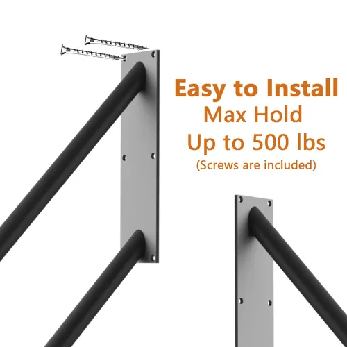 Miniatura 4 de Paquete de 2 pasamanos de escalera para 1-3 escalones, barandillas negras de 27.5 pulgadas para exteriores, barandillas de escalera para interiores