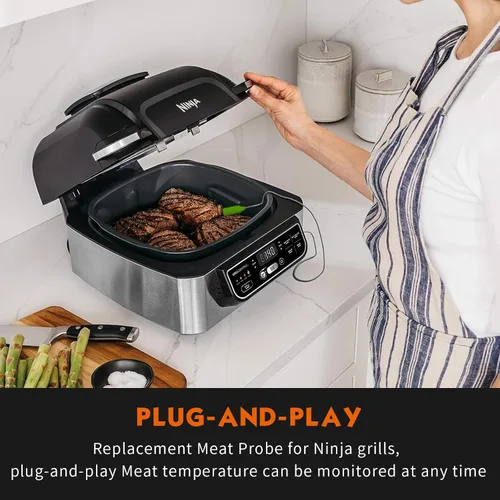Miniatura 5 de Sonda de temperatura para carne para parrillas para interior 5 en 1 Ninja AG400/AG450/IG450CO Foodi Pro Air Fryer, reemplazo para sonda de parrilla