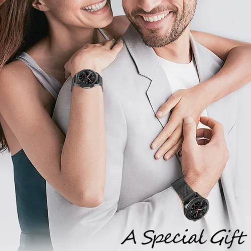 Miniatura 6 de MroTech Compatible con Samsung Gear S3 Frontier/Classic/Galaxy Watch 1.811 in Quick Release 0.866 in Correa de reloj de metal sólido de repuesto