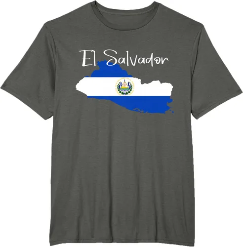 Miniatura 7 de Camiseta con la bandera de El Salvador, mapa de El Salvador, camiseta de Salvador para mujer