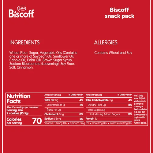 Miniatura 2 de Lotus Biscoff - Galletas de avión caramelizadas, paquete de dos (80 unidades), veganas