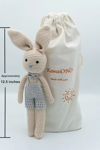 Miniatura 3 de Bunny Family, Bunny Dad Muñeca de Peluche de Ganchillo, Muñeca Amigurumi para Bebé/Niño Pequeño