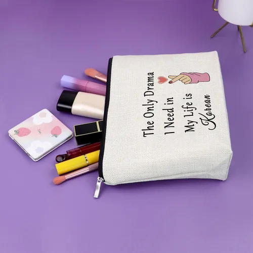 Miniatura 5 de Sazuwu Regalos de drama coreano, bolsa de maquillaje para fanáticos del K-Drama, ideas divertidas de regalo de K-Pop para mejor amiga, bolsa