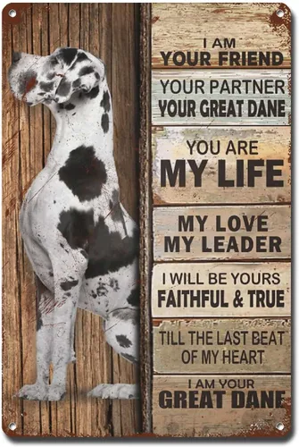 Miniatura 14 de Lygond Letrero de metal con texto en inglés "I Am Your Friend", regalo para amantes de Doberman, amantes de los perros, impresiones artísticas