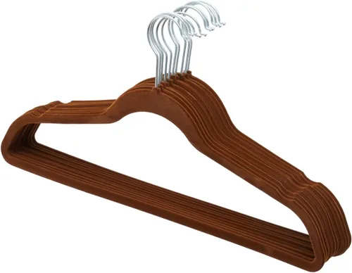 Perchas de terciopelo, 10 unidades (8 colores)
