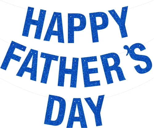 Miniatura 11 de Pancarta dorada con texto en inglés «Happy Father's Day» para el Día del Padre, decoración de fiesta del padre, guirnalda de fondo para el día
