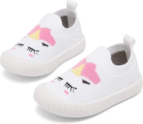 Miniatura 5 de Tianohoh Zapatos deportivos para niños y niñas, zapatos casuales para caminar, transpirables, ligeros, de malla, sin cordones, mocasines