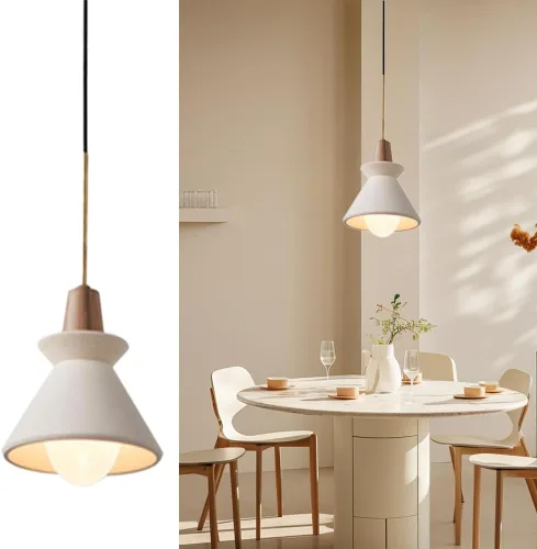 Luces colgantes de hormigón de 7.5 pulgadas, para isla de cocina, pantalla de piña, lámpara industrial, lámpara colgante de cemento nórdico para