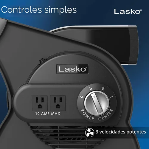 Miniatura 3 de Lasko Ventilador de Alta Velocidad, 15", 375 CFM, Ventilador Soplador Utilitario Profesional Pivotante con 3 Velocidades, 2 Salidas de Accesorios