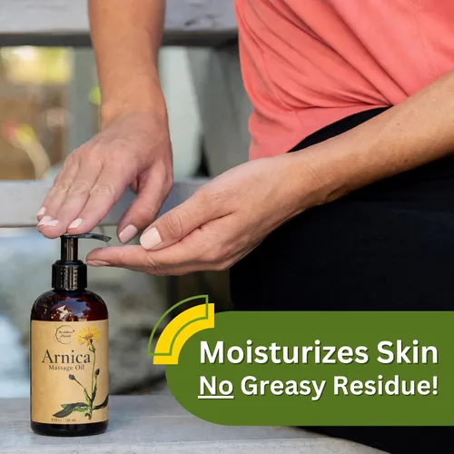 Miniatura 7 de Relief, aceite de arnica para masajes, ideal para deportes y mesajes terapéuticos, 100 % natural, arnica montana para el dolor muscular Contiene