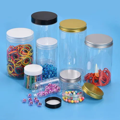 Miniatura 5 de uxcell Tarros redondos de plástico con tapa superior transparente de rosca, 5 onzas/5.1 fl oz, recipientes vacíos transparentes de boca ancha