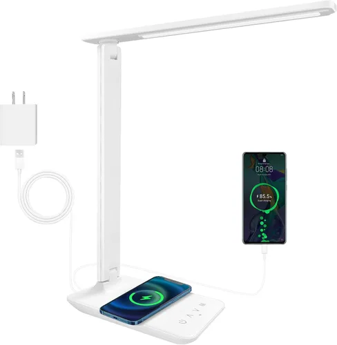Miniatura 5 de karidi Lámpara de Escritorio LED Regulable Lámpara de Mesa con Puerto de Carga USB, 5 Modos de Iluminación, Control Sensible, Luz de Escritorio