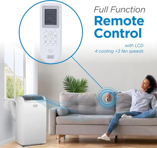 Miniatura 2 de BLACK+DECKER Aire acondicionado portátil de 12,000 BTU con calefacción de 9,000 BTU, CA 4 en 1, calentador, deshumidificador y ventilador, unidad