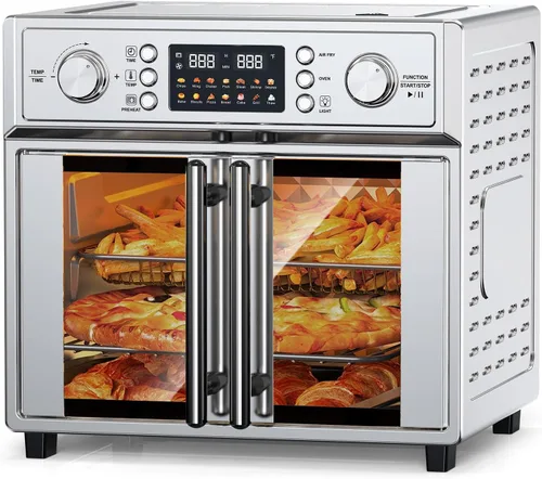 Miniatura 13 de Plum Chef Horno freidora de aire de 27.5 cuartos de galón, horno de convección de encimera 6 en 1, freír al aire, hornear, asar, tostar, calentar