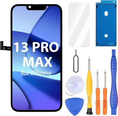 Ayake Reemplazo de pantalla para iPhone 13 Pro Max, pantalla LCD FHD de 6.7 pulgadas y pantalla digitalizadora táctil, tono real programable, restos