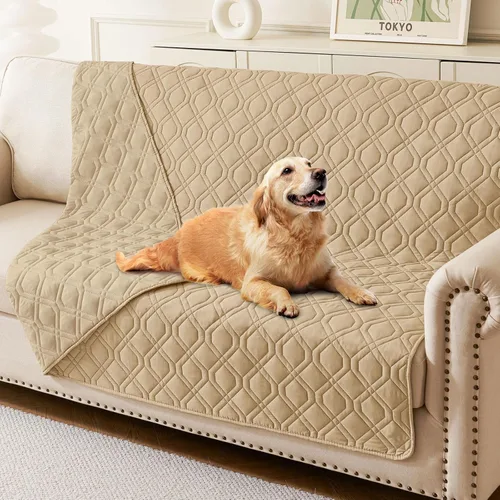 Miniatura 100 de hyha Manta impermeable para perros, manta reversible para cama de mascotas, funda suave para sofá/sillón lavable para perros, fundas impermeables