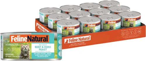Miniatura 2 de Feline Natural New Zealand Comida Enlatada para Gatos Alimento Húmedo, Alto en Carne, Bajo en Carbohidratos y Sin Granos Comida Húmeda para Gatos