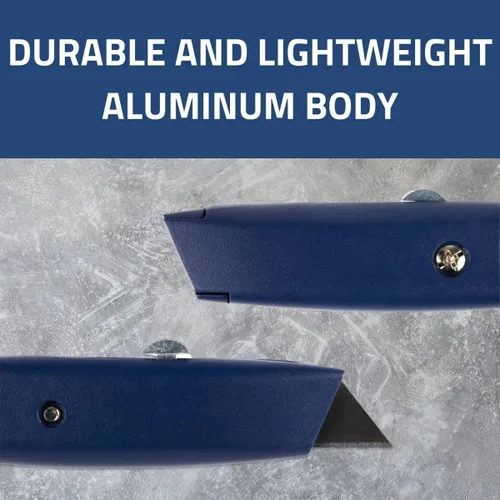 Miniatura 3 de AccuTec Pro Safety U1 Cuchillo utilitario estándar – Cuchillo de bolsillo resistente, afilado y seguro para profesionales – Incluye hoja de acero al