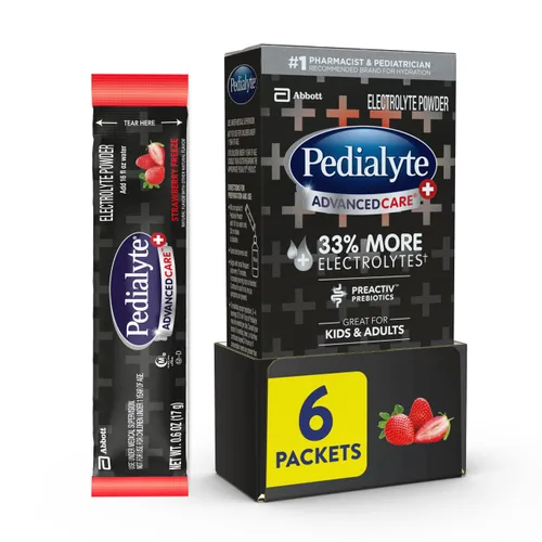 Miniatura 13 de Pedialyte AdvancedCare Plus - polvo electrolítico, con un 33% más de electrolitos y prebióticos preactivos, variedad de estación de hidratación, 80