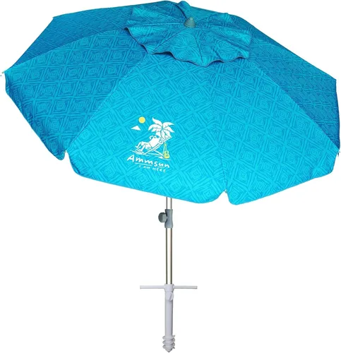Miniatura 17 de AMMSUN Sombrilla de playa resistente de 7 pies con anclaje de arena y refugio solar inclinable, protección UPF50+, sombrilla y sombrillas para Spray