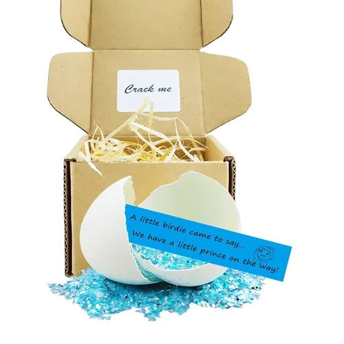 Huevito de Revelación de Género MUFUN para Bebé, Revelación de Género de Niño, Ideas Únicas de Revelación de Género, Huevito Sorpresa con