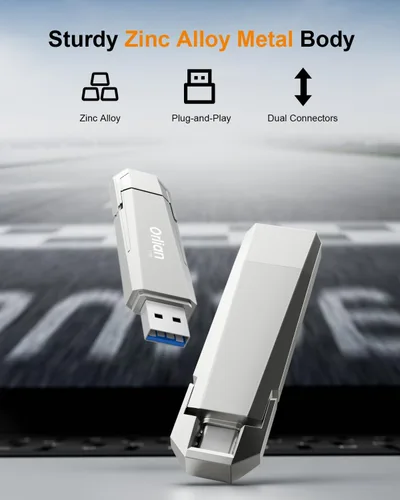 Miniatura 7 de Orlian Unidad de estado sólido SSD portátil externa de 64 GB, hasta 450 MB/s USB 3.2 Gen 2 de estado sólido, tipo C + USB A Dual Drive