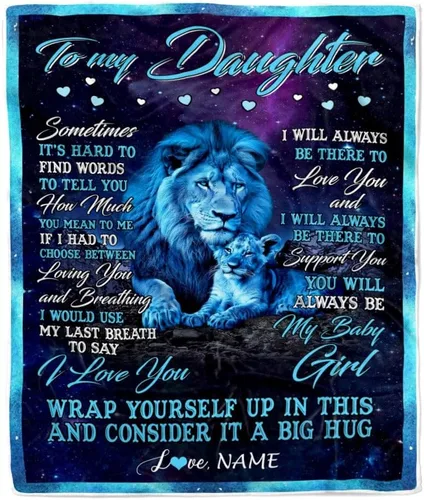 Miniatura 37 de Manta personalizada con texto en inglés «To My Daughter from Mom Dad Give You A Big Love Hug Butterfly Daughter Birthday»