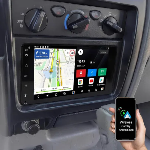 Estéreo de coche de 7" para Toyota Tacoma 1995 1996 1997 1998 1999 2000 2001 2002 2003 2004 con CarPlay inalámbrico Android Auto, radio de coche