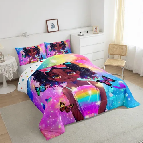 Miniatura 111 de Erosebridal Juego de ropa de cama de princesa de ballet, tamaño Queen, juego de edredón de 3 piezas para niñas bailarinas de ballet, lindo juego