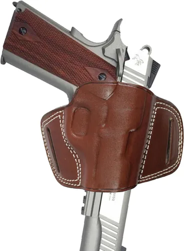 Miniatura 26 de YT HOBBY Funda para pistola de cuero hecha a mano con deslizamiento rápido en la cintura OWB Marrón - mano derecha