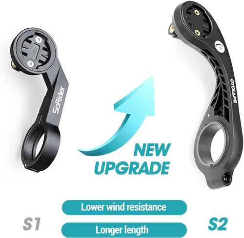 Miniatura 6 de S2 Montura frontal compatible con Garmin Edge, XOSS, iGPSPORT - Manillar de bicicleta de 1.25"/ 31.8mm
