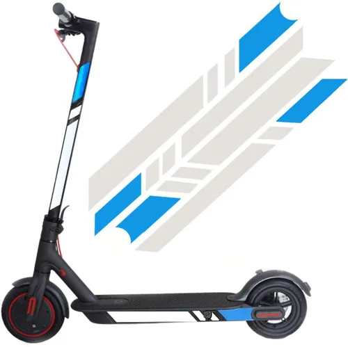 Miniatura 5 de Adhesivos reflectantes para scooter eléctrico XIAOMI M365 Ninebot ES1 ES2 ES3 ES4, impermeable noche reflectante película calcomanía calcomanía