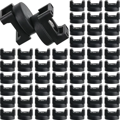 Miniatura 15 de Yookeer 15 piezas de base magnética de montaje de brida con cremallera, clips magnéticos negros para cables, base de gestión de bridas de cables