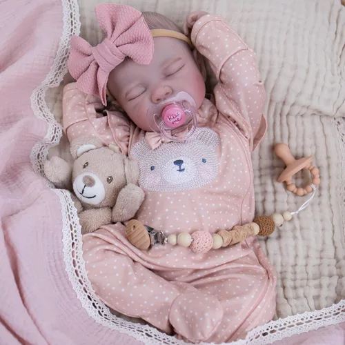 Milidool Muñecas Reborn realistas – Muñeca realista de 20 pulgadas para recién nacido, con extremidades posables, bonito regalo para niños de 3 años