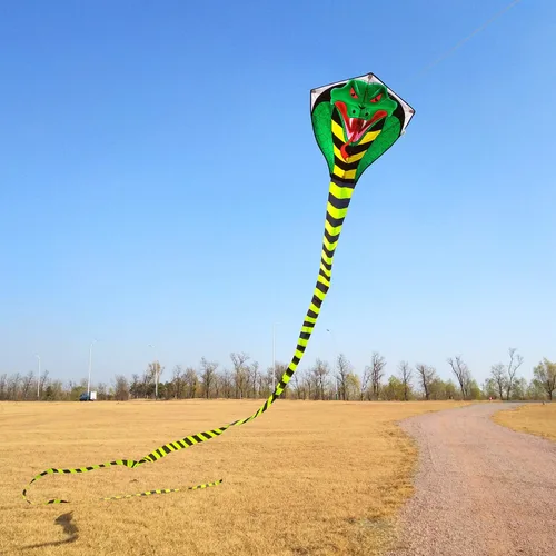 Miniatura 2 de Cometa grande de cobra para adultos y niños con cola súper larga, extra fácil de volar, las mejores cometas enormes para la playa, fiesta, campo