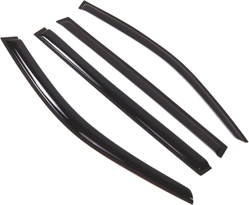 Visera de ventana compatible con Mercedes GL450 GL500 2013-2015, DGWV2-730 Deflector de montaje exterior, protector de lluvia, humo oscuro, juego de