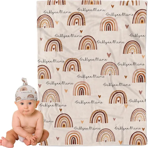 Mantas de bebé personalizadas para niños y niñas, regalos personalizados para bebés, mantas de bebé personalizadas para niñas y niños, artículos