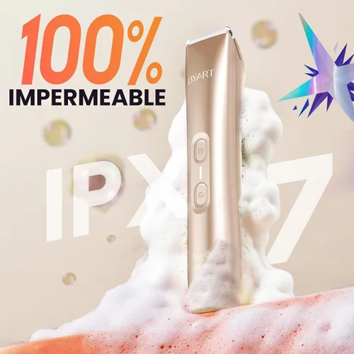 Miniatura 6 de BYART Recortadora de bikini de pelo púbico para mujer, maquinillas de afeitar eléctricas para área privada y piel sensible, afeitadora recargable
