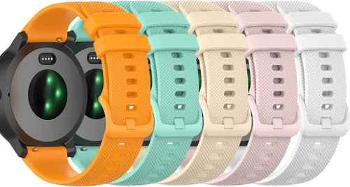 Miniatura 7 de Correa deportiva de repuesto de silicona compatible con Garmin Venu Sq 2 Music/Venu 2 Plus/Venu Sq Music, Vivomove 6 5 3 Music, Vivomove Luxe, Negro