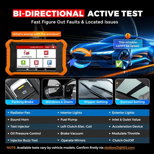 Miniatura 6 de LAUNCH Creader Elite V3.0 para escáner BMW OBD2, herramienta de escaneo bidireccional de sistemas completos 2026, todos los servicios de V3.0 apto