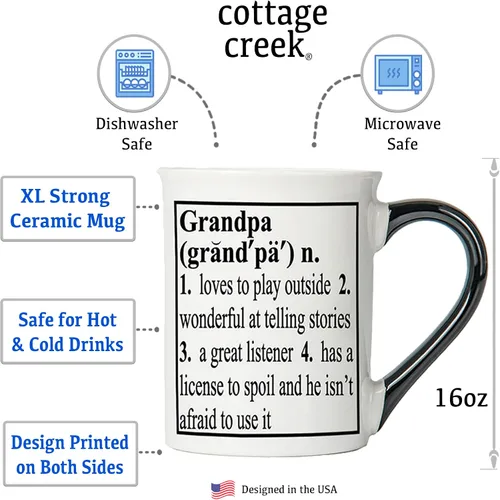 Miniatura 2 de Cottage Creek - Taza de café de cerámica para abuelos en caja de regalo de 16 onzas, regalos para abuelos nuevos, regalos para abuelo de parte