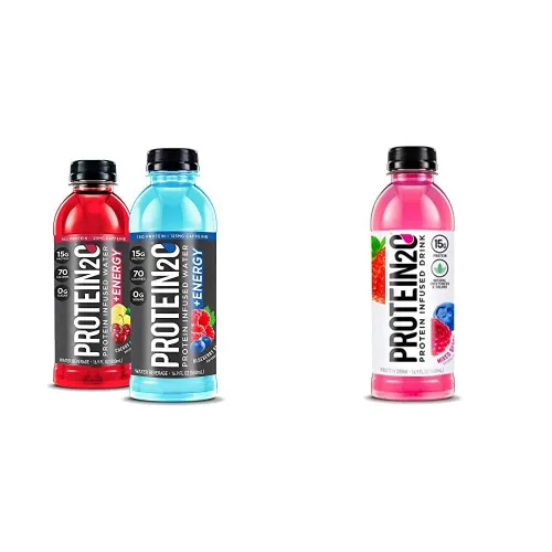 Miniatura 9 de Protein2o Paquete variado de agua con infusión de proteína de suero de leche, durazno mango y más sabores, botella de 16.9 onzas (12 unidades)