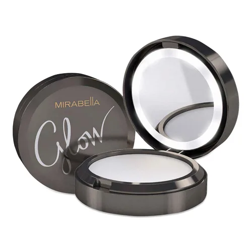 Mirabella Beauty - Polvo de maquillaje universal prensado, brillo por Mirabella Beauty, polvo de fijación mate translúcido infundido con ácido