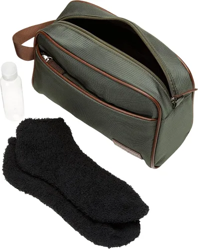 Miniatura 5 de Perry Ellis Portafolio para hombre, kit de viaje para pequeños artículos de cuero