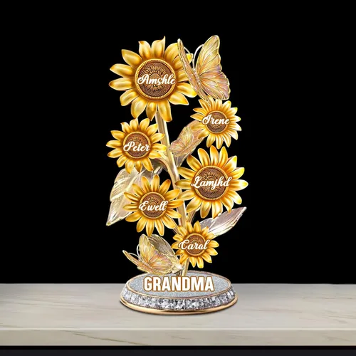 Miniatura 10 de Cada rosa contiene una pieza de tu lámpara de corazón, placa de rosa personalizada con nombre de 1 a 10 niños, luz LED personalizada para mamá, flor