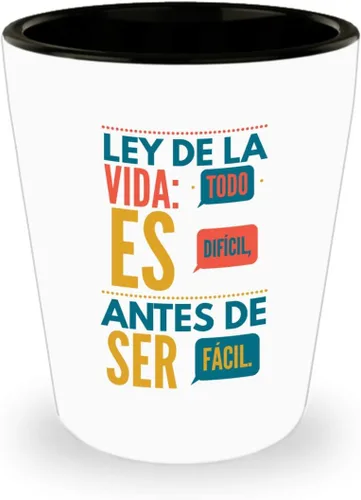 Regalo para amigas | Vaso de chupito para hija | Regalo perfecto para Navidad, graduados, profesionales y estudiantes | Vaso con afirmaciones