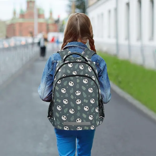 Miniatura 6 de MNSRUU Mochila escolar con correa para el pecho, linda mochila de unicornio para laptop, mochila de senderismo de viaje para niños y niñas, Panda